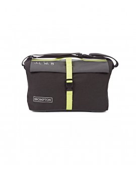 Q-Parts - Brompton Roll Top Shoulder Bag - Gray/Black/Lime Green